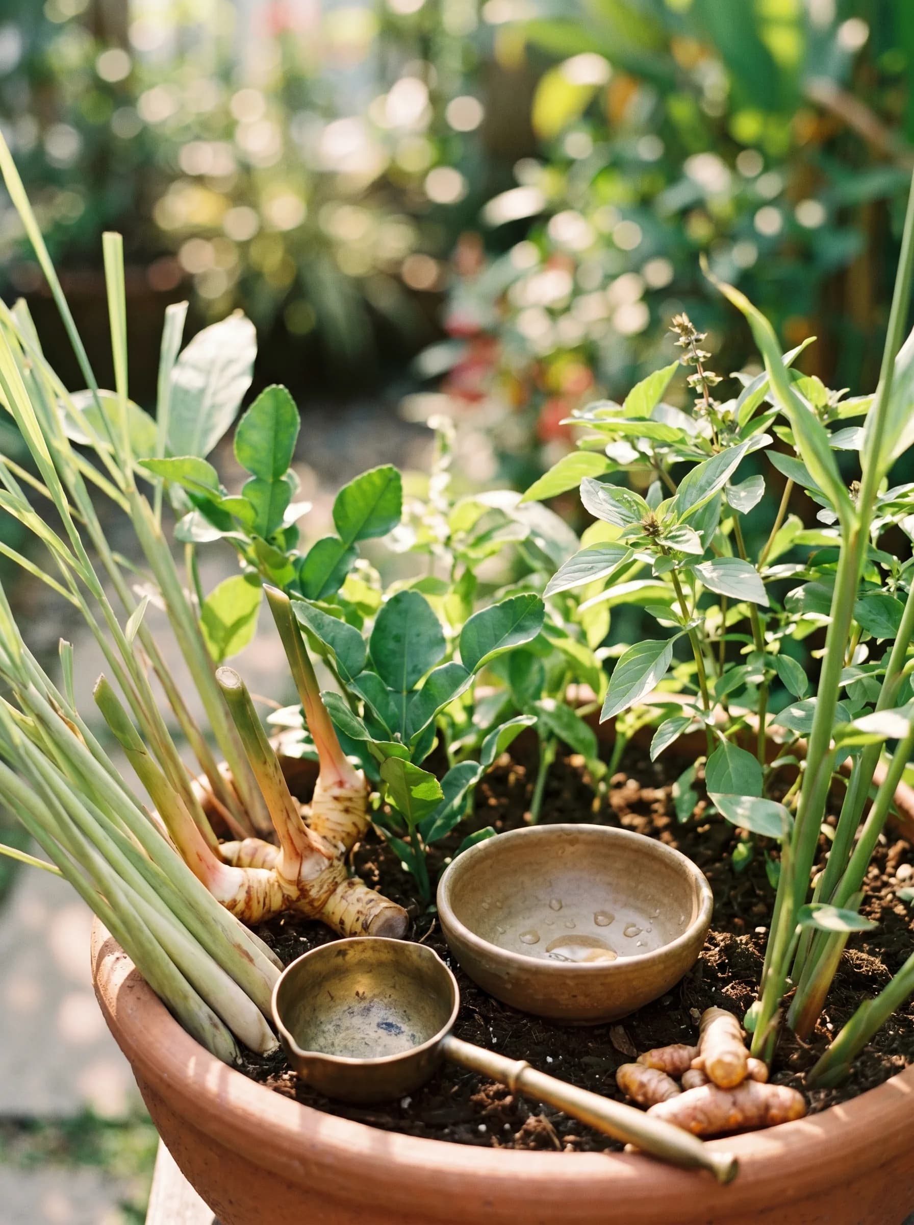 Traditional herb garden