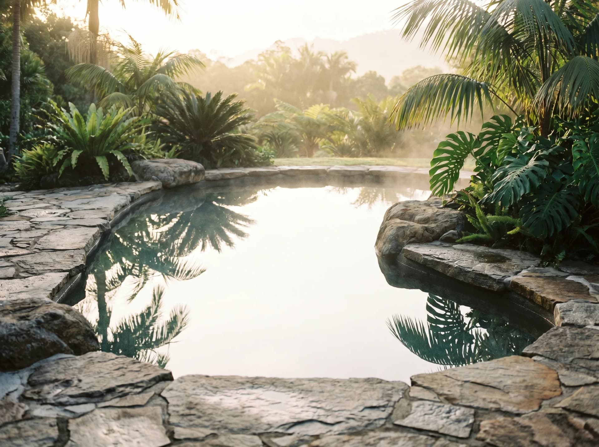Natural stone pool