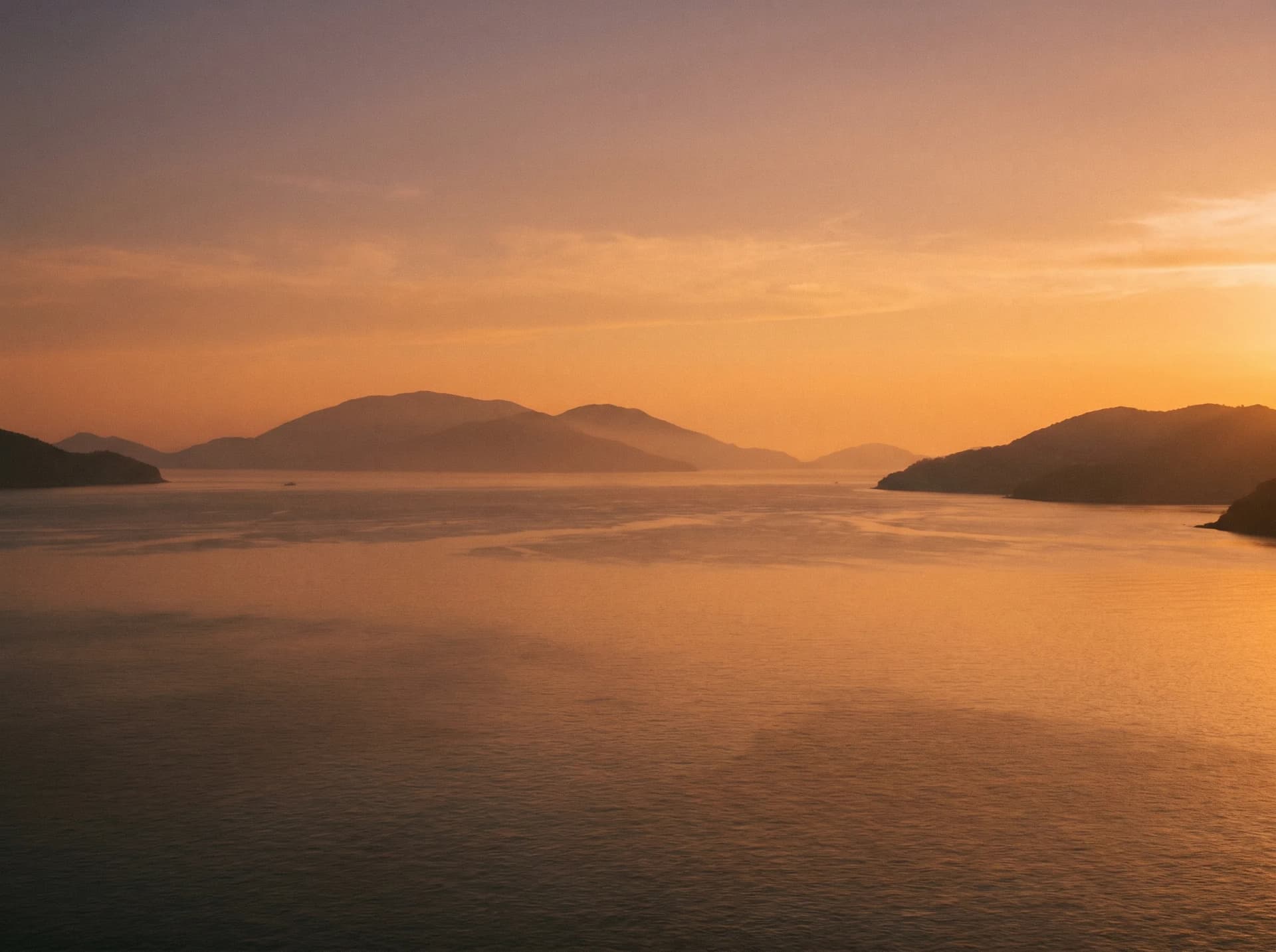 Sunset over the bay