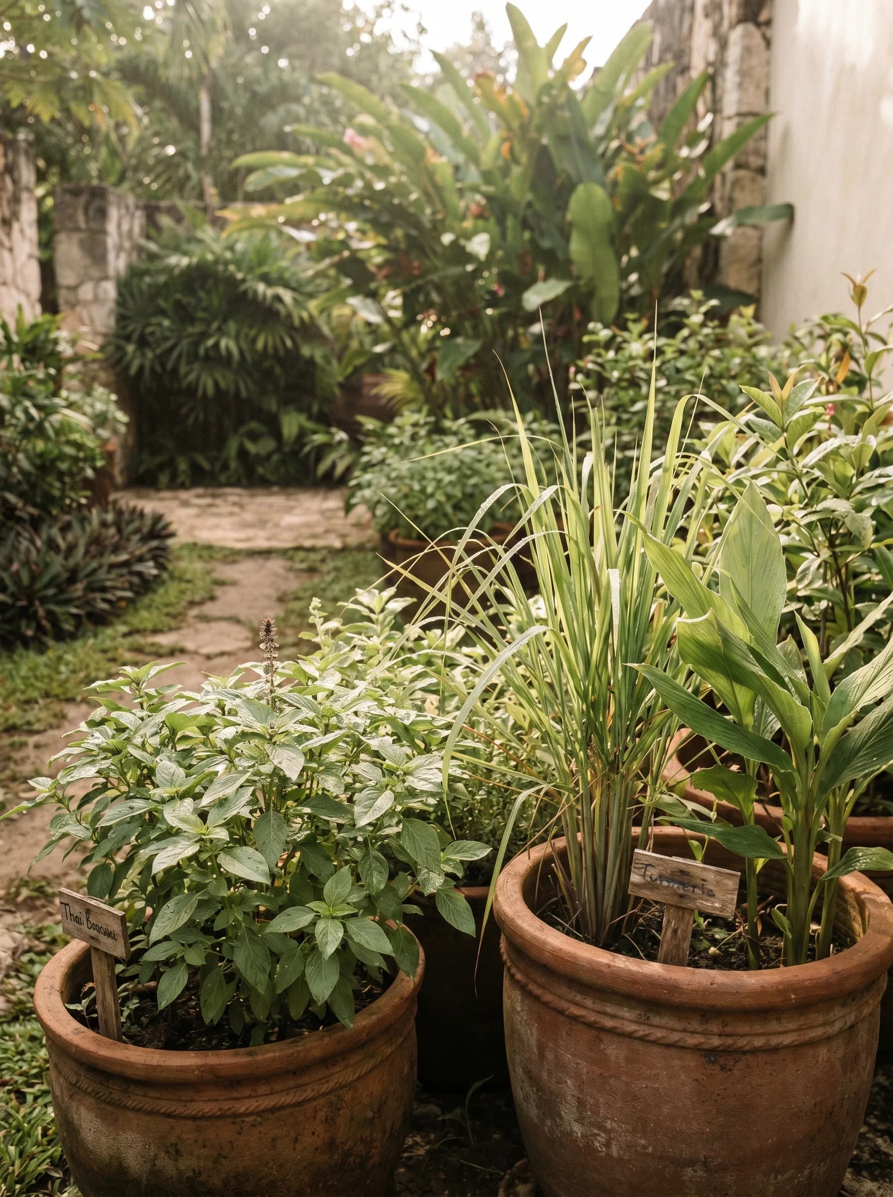 Traditional herb garden